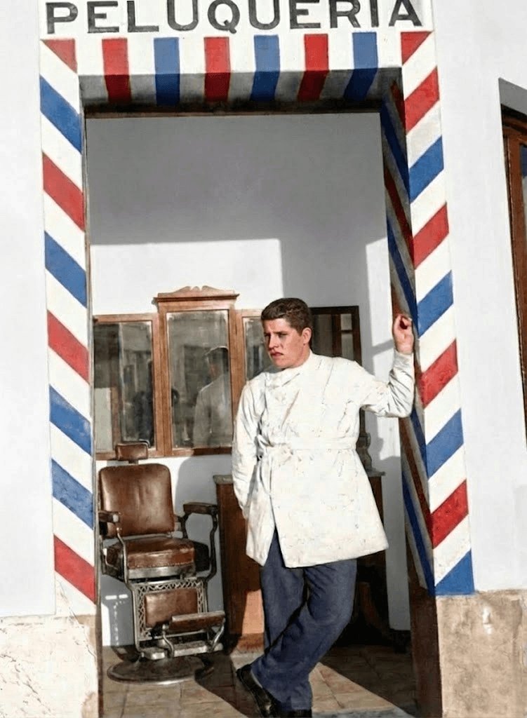 Imagen del interior de la barbería